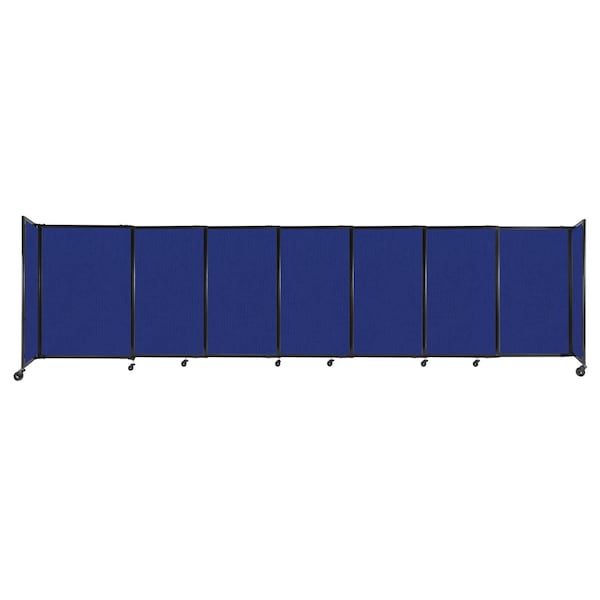 StraightWall Sliding Portable Partition 15'6" x 4' Royal Blue Fabric